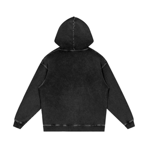Black hoodie with reflective accents on a white background
