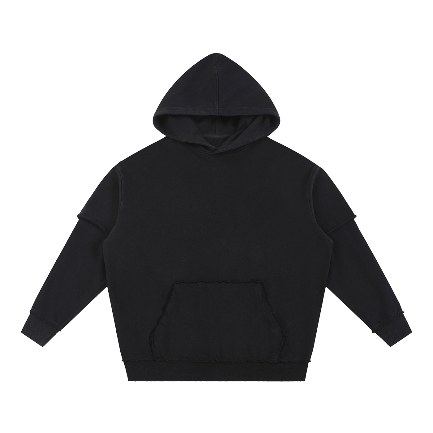 Black hoodie on a white background