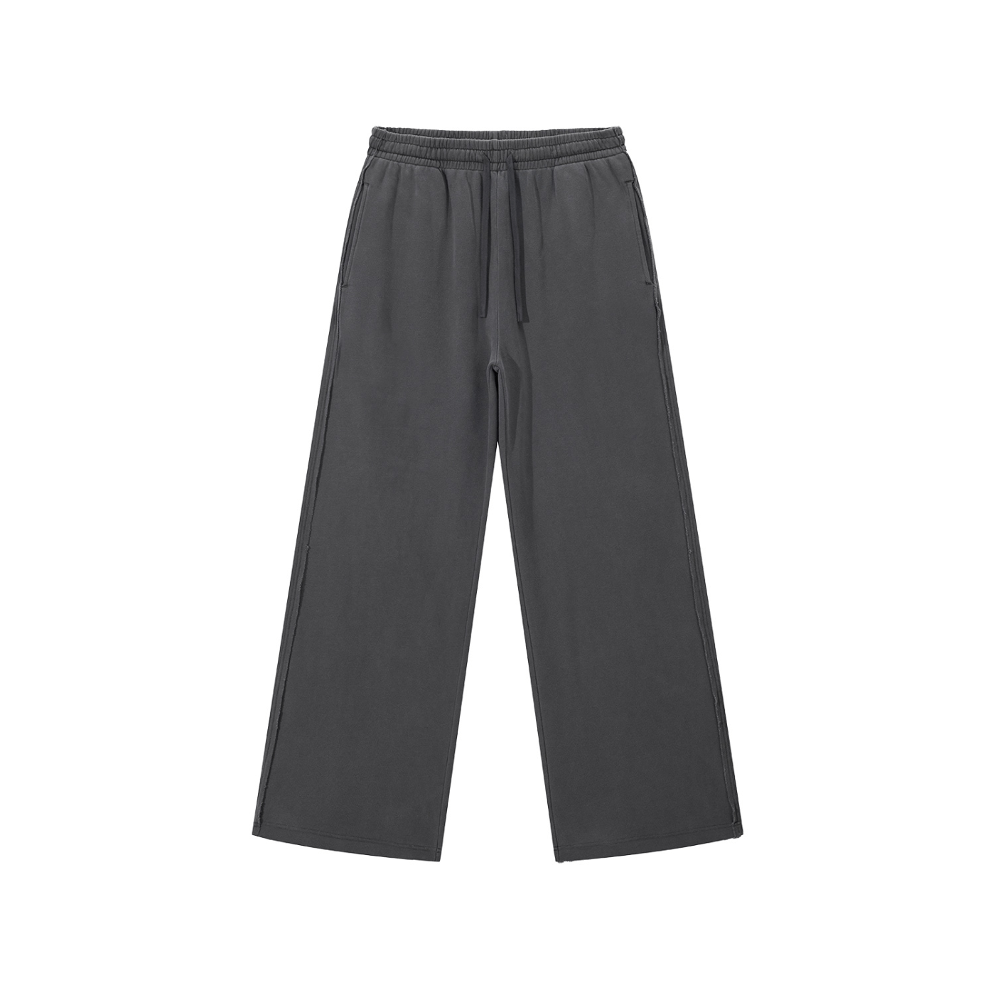 Dark gray pants on a white background