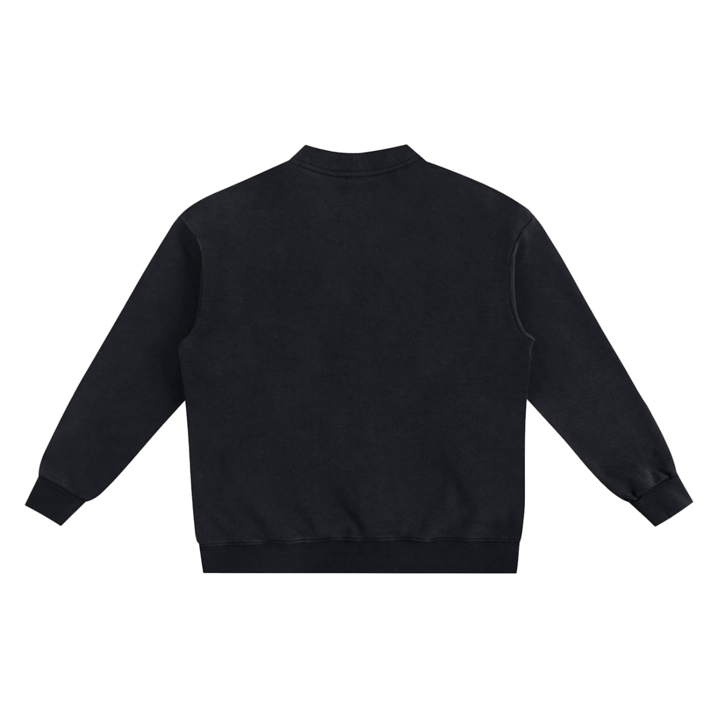 Black sweatshirt on a white background
