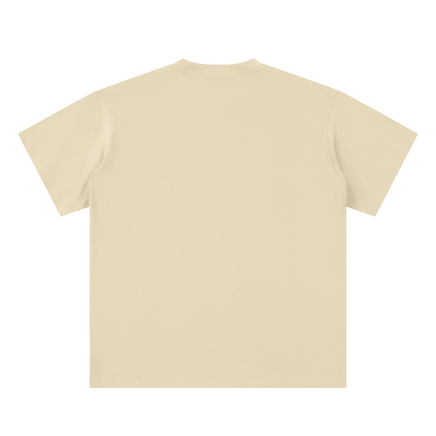 Beige t-shirt on a white background