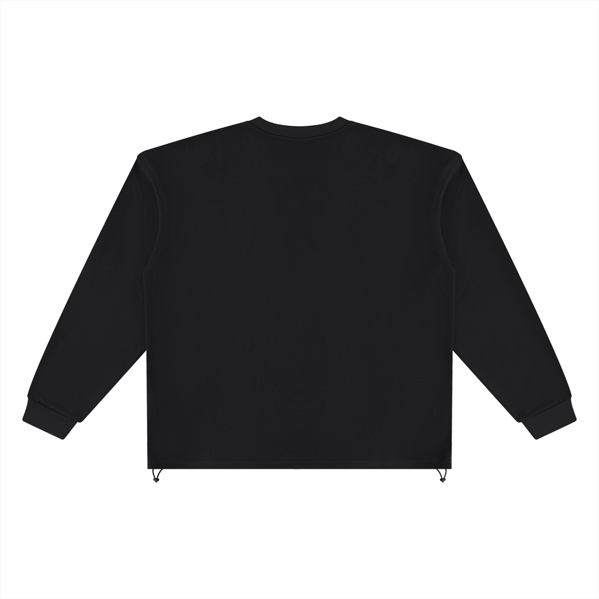 Black sweatshirt on a white background