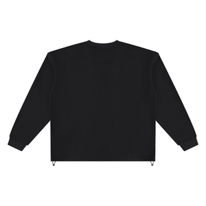 Black sweatshirt on a white background