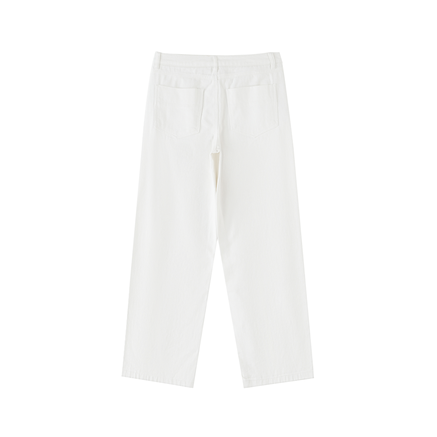 White pants on a white background