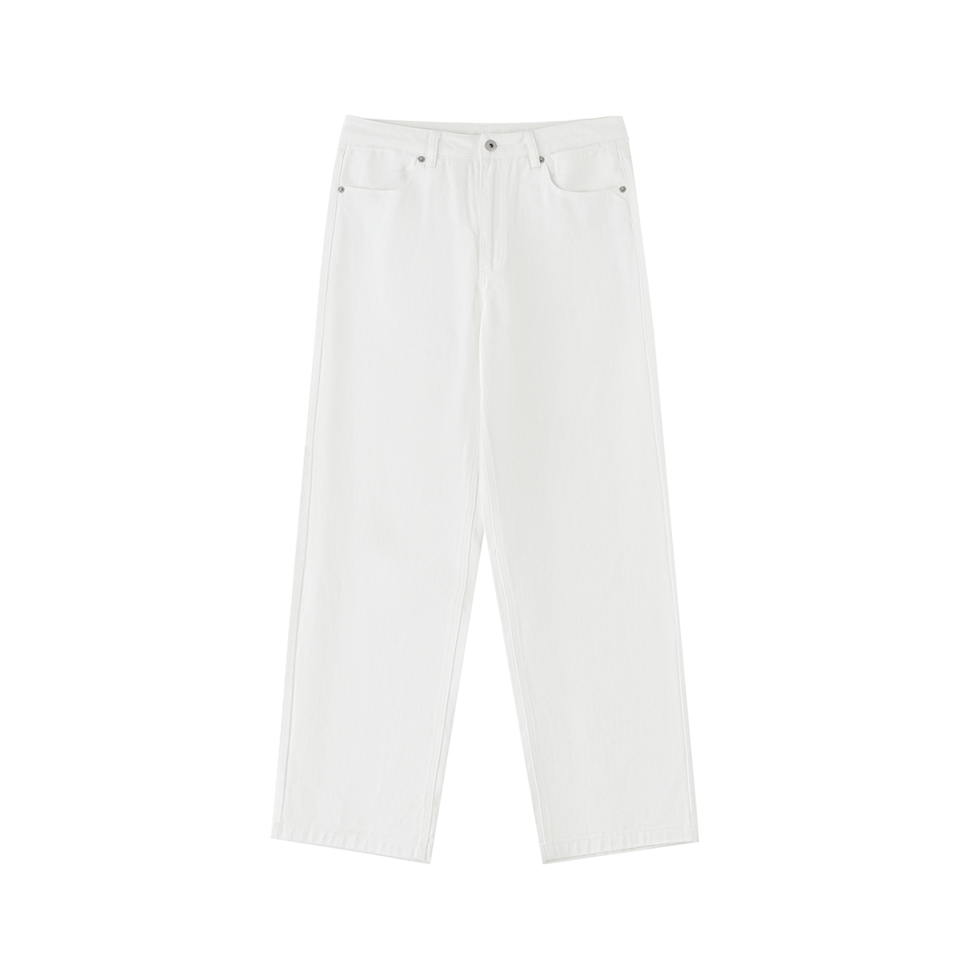 White jeans on a white background