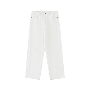 White jeans on a white background