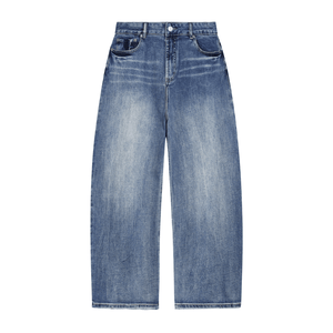 Blue jeans on a white background