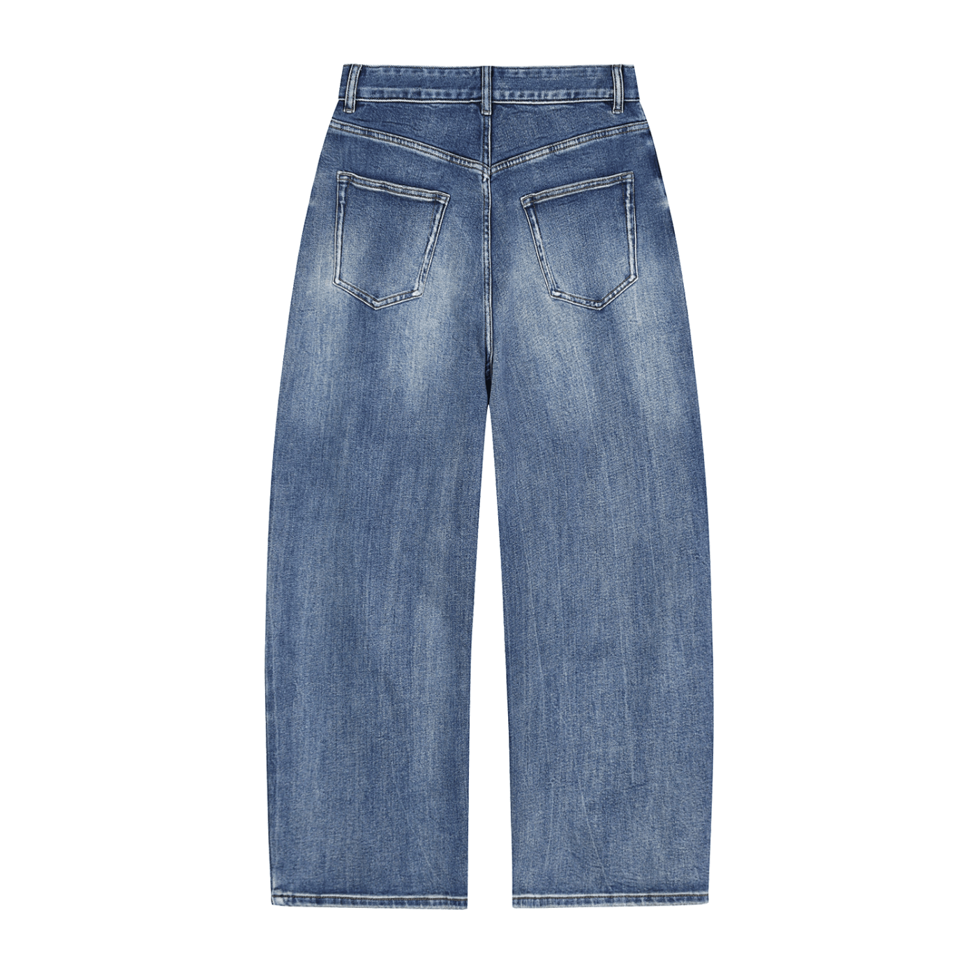 Blue jeans on a white background