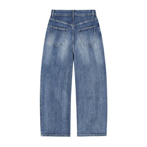 Blue jeans on a white background