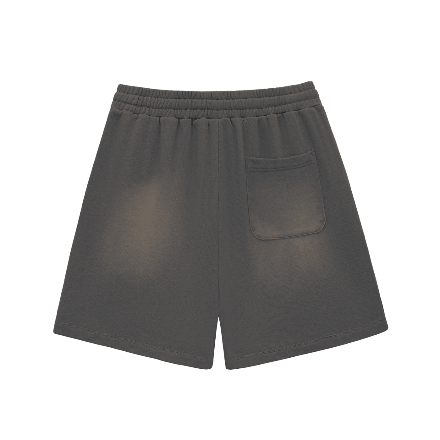 Gray shorts with a pocket on a white background