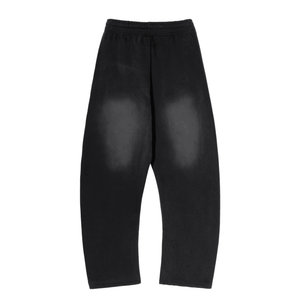 Black leather pants on a white background