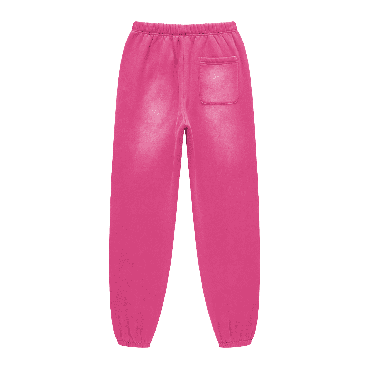 Pink sweatpants on a white background