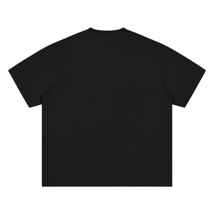 Black t-shirt on a white background