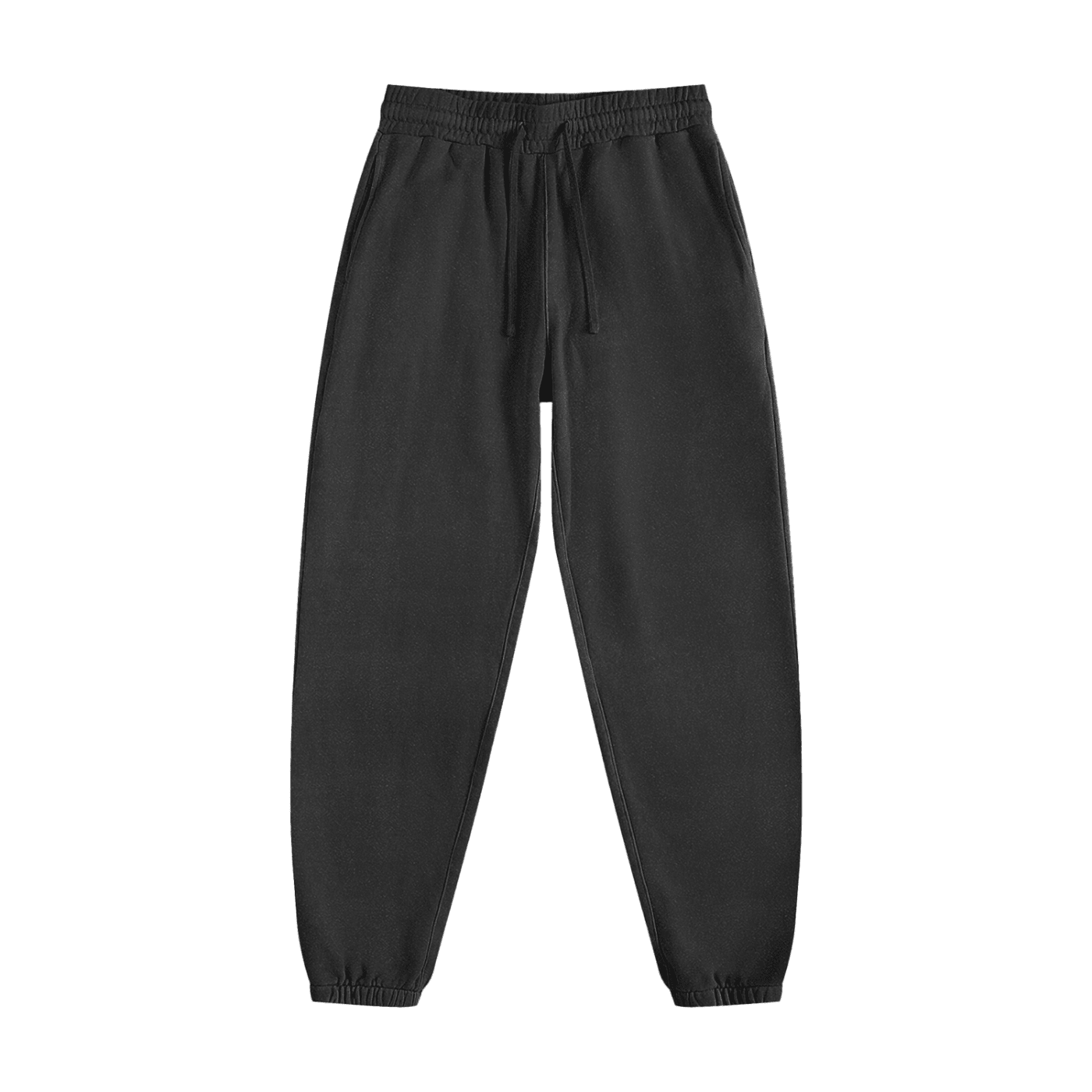 Black sweatpants on a white background
