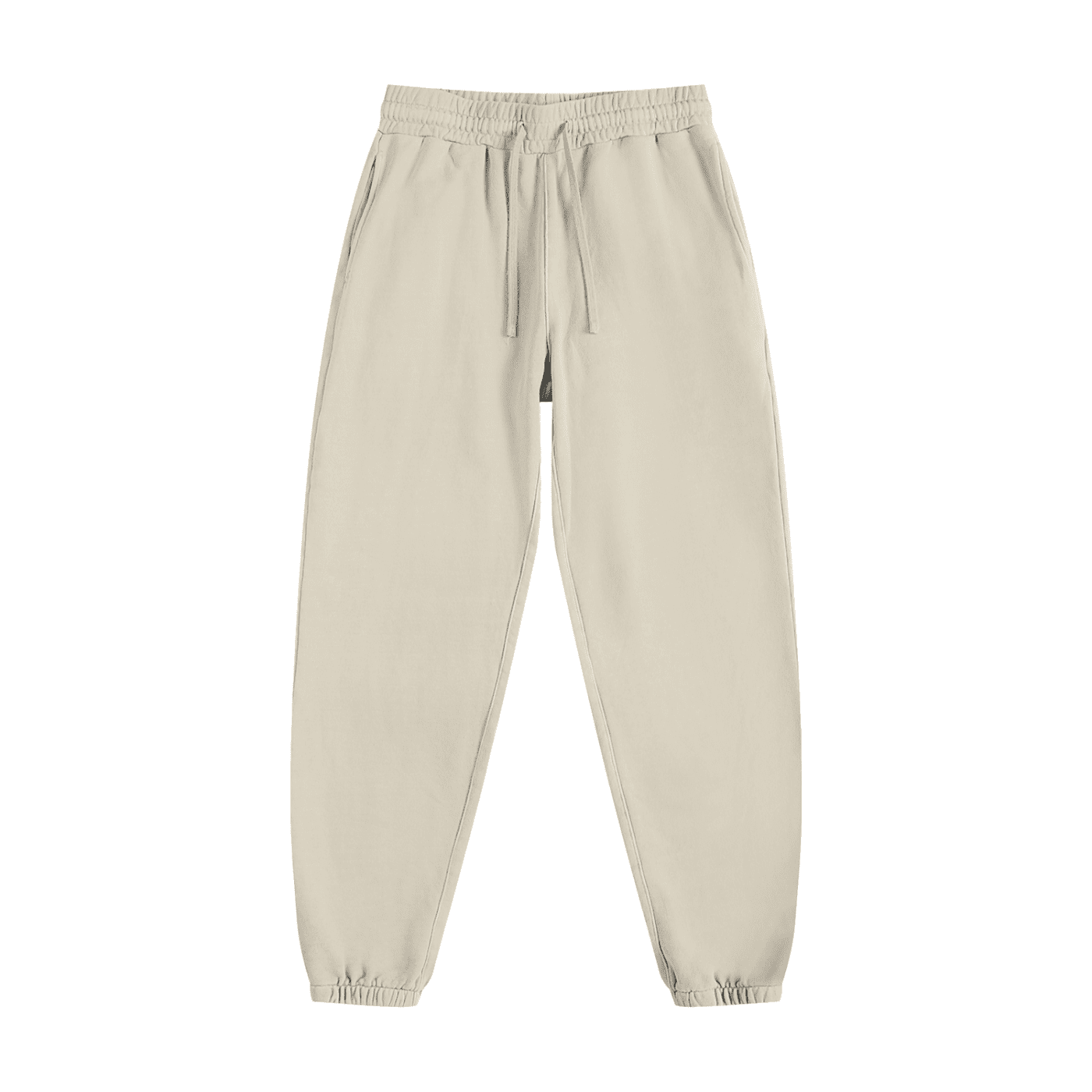 Beige sweatpants on a white background