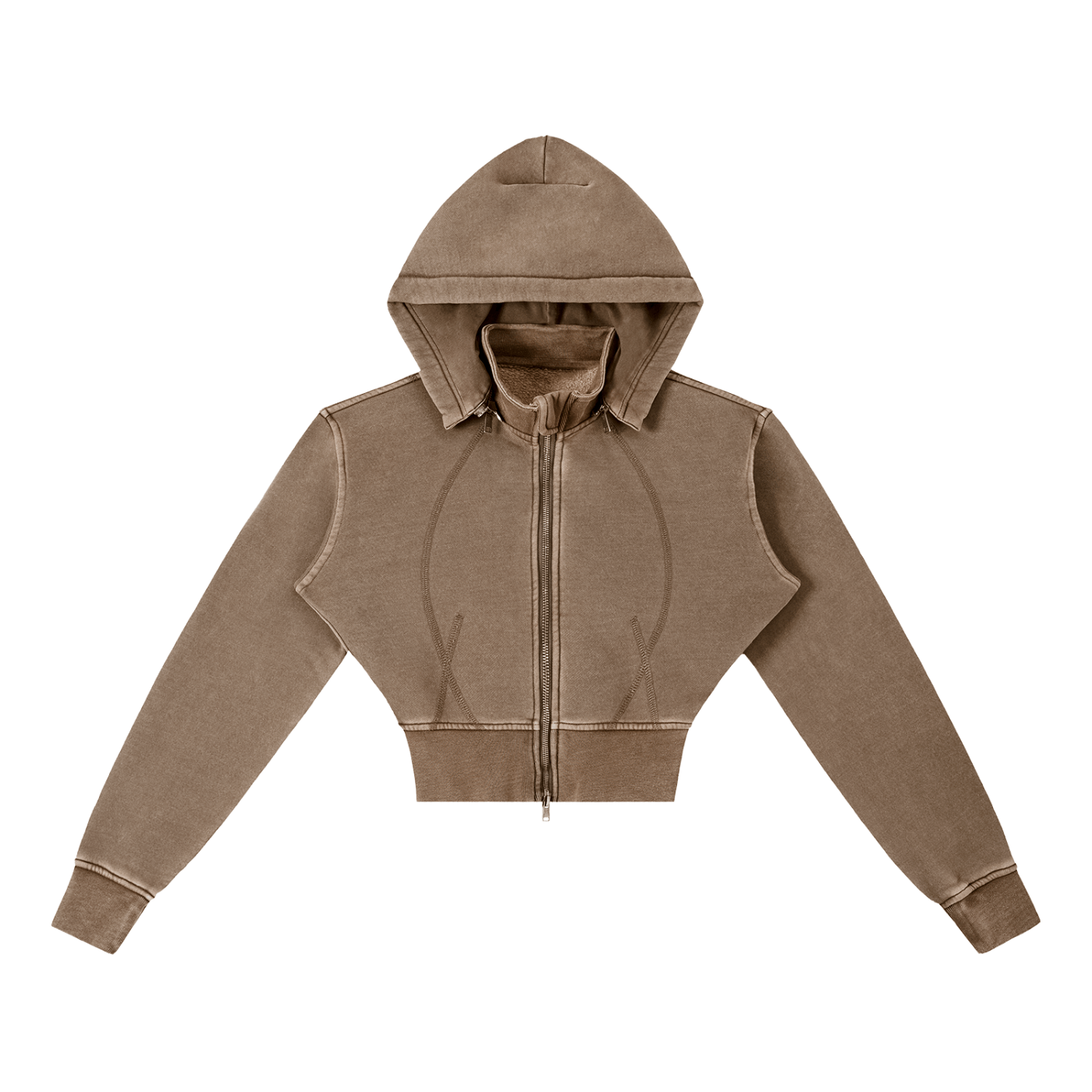 Brown hoodie on a white background