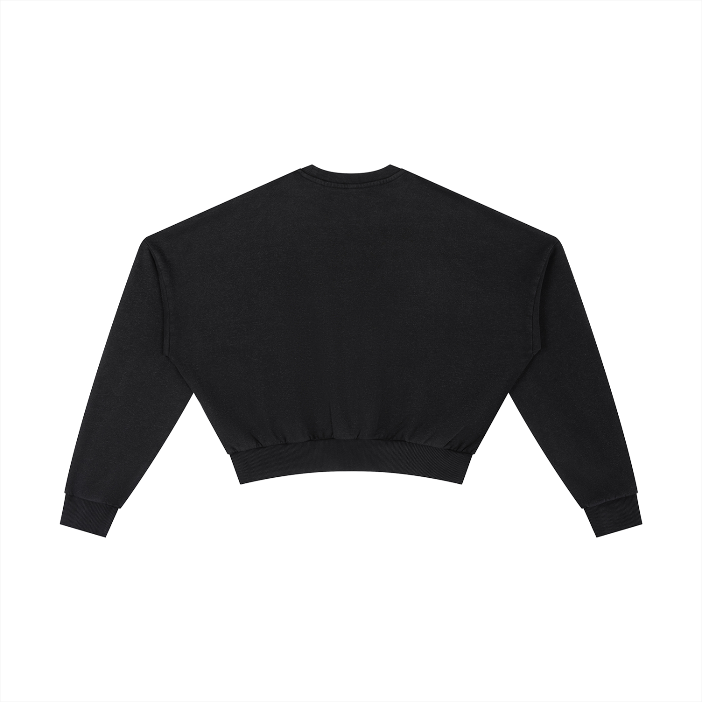 Black crop top on a white background