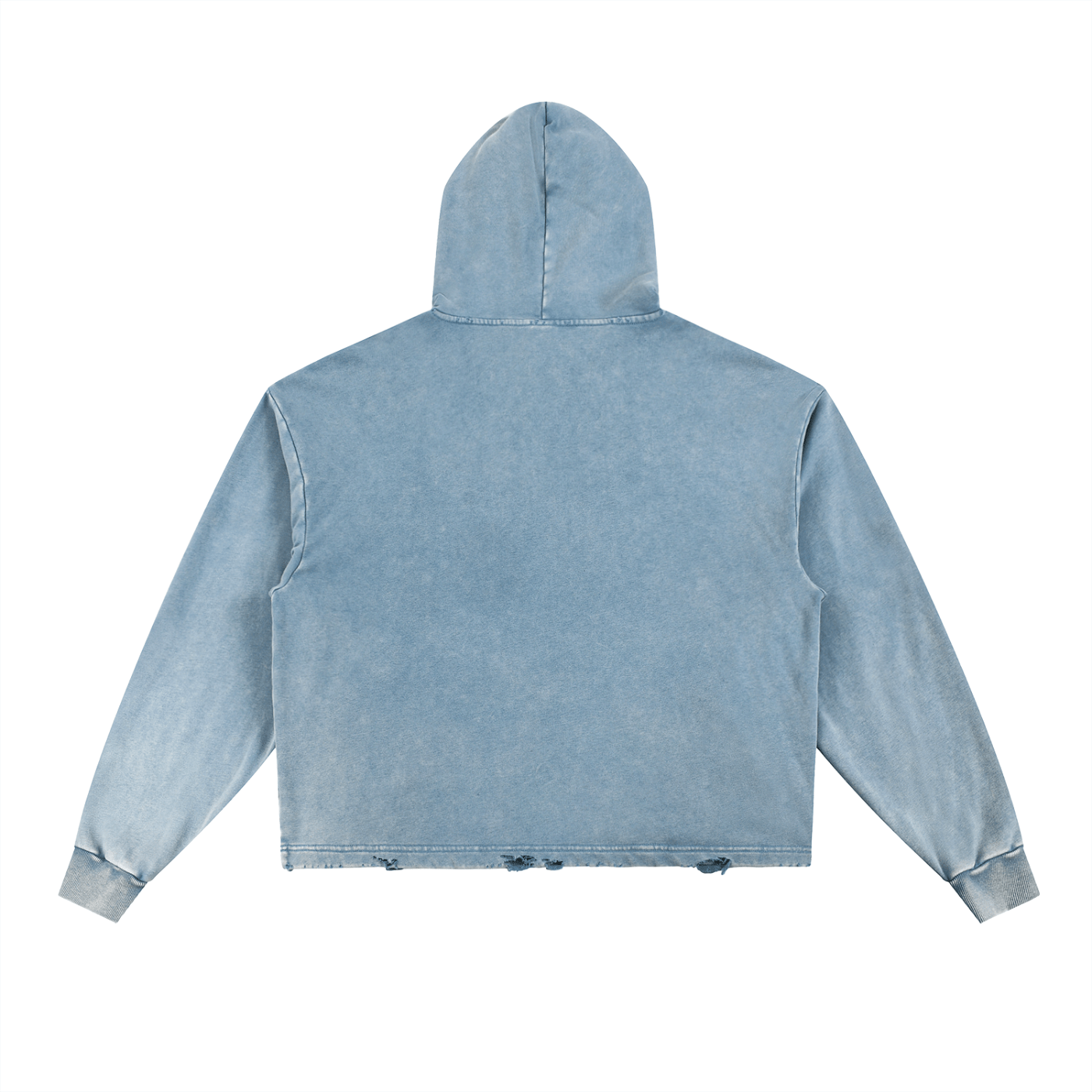 Light blue hoodie on a white background