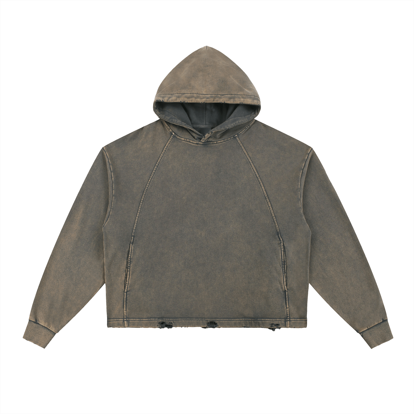 Brown hoodie on a white background
