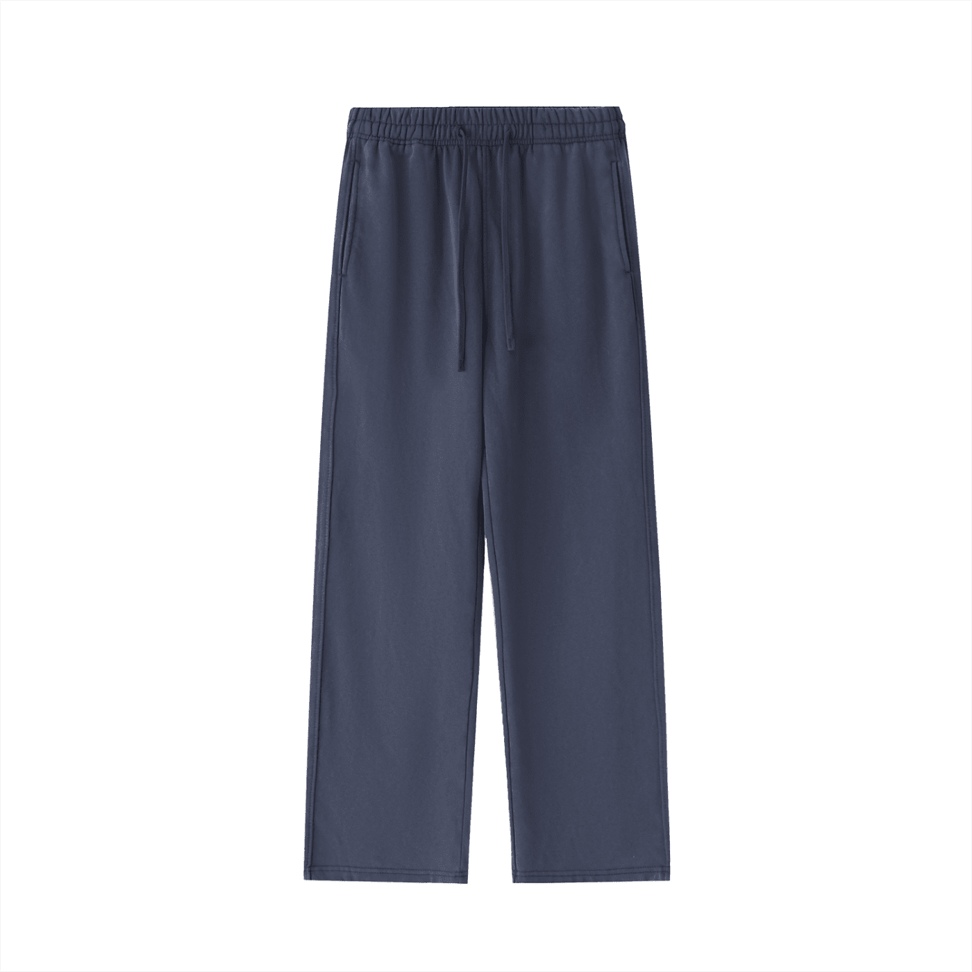 Navy blue pants on a white background