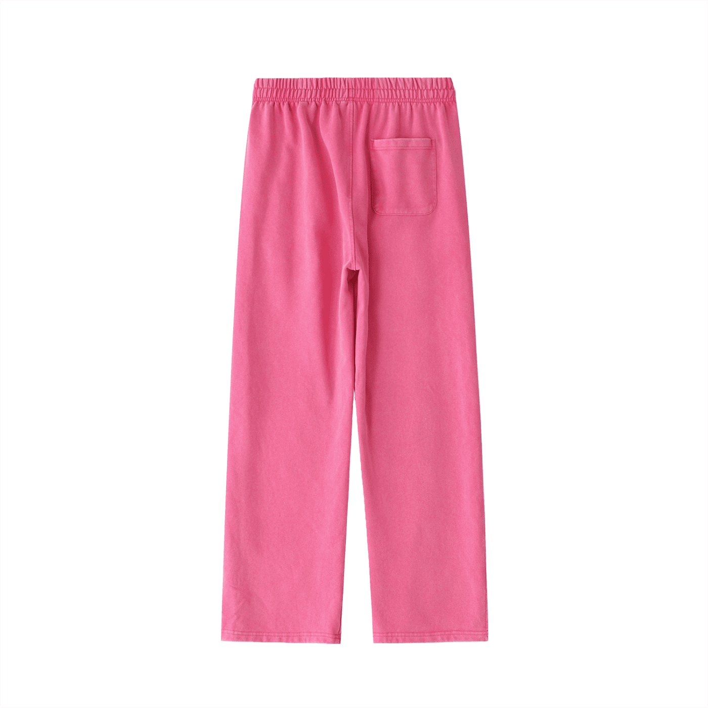 Pink pants with a pocket on a white background
