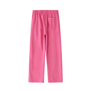 Pink pants with a pocket on a white background