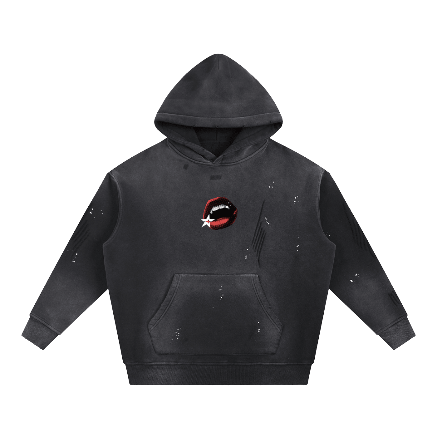 Black hoodie with 'Capital Cities' logo on a white background