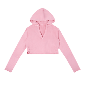 Pink hoodie on a white background