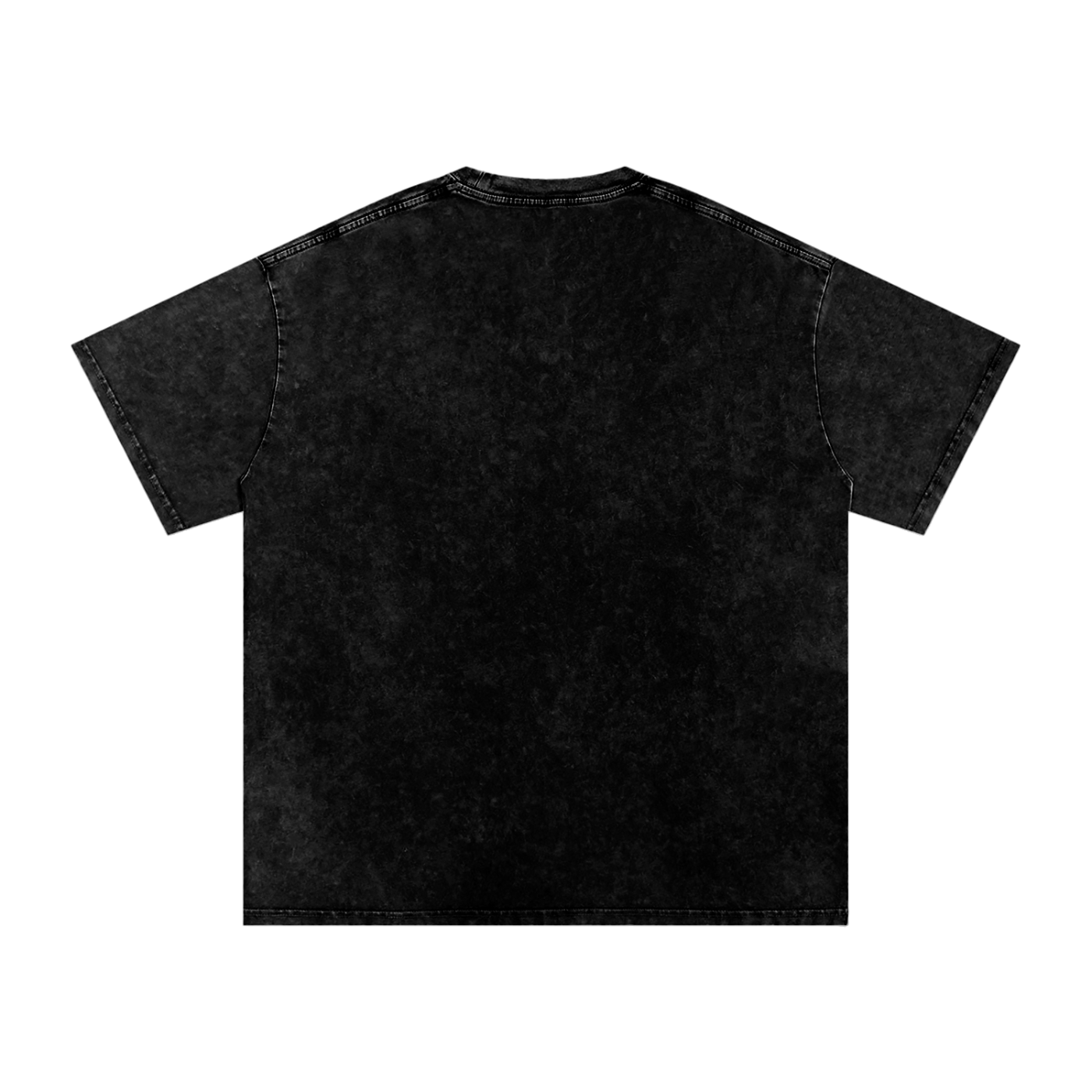 Black t-shirt on a white background