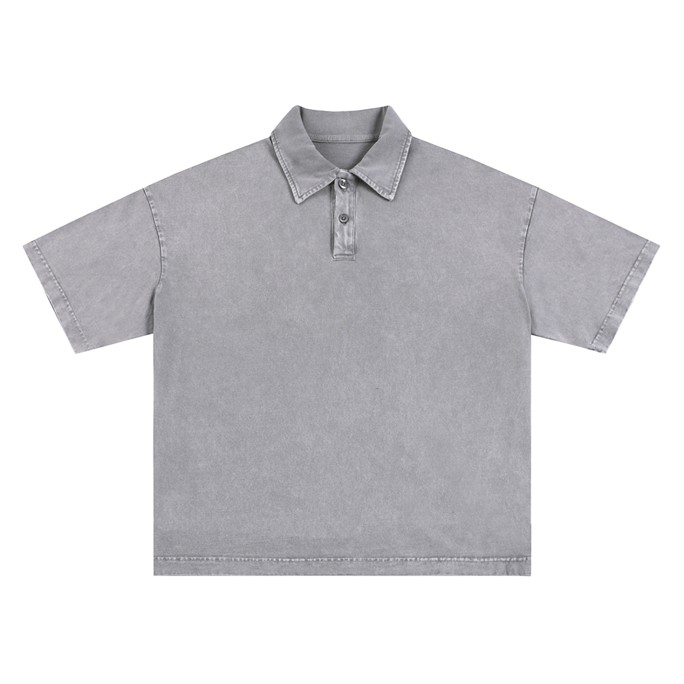 Gray polo shirt on a white background