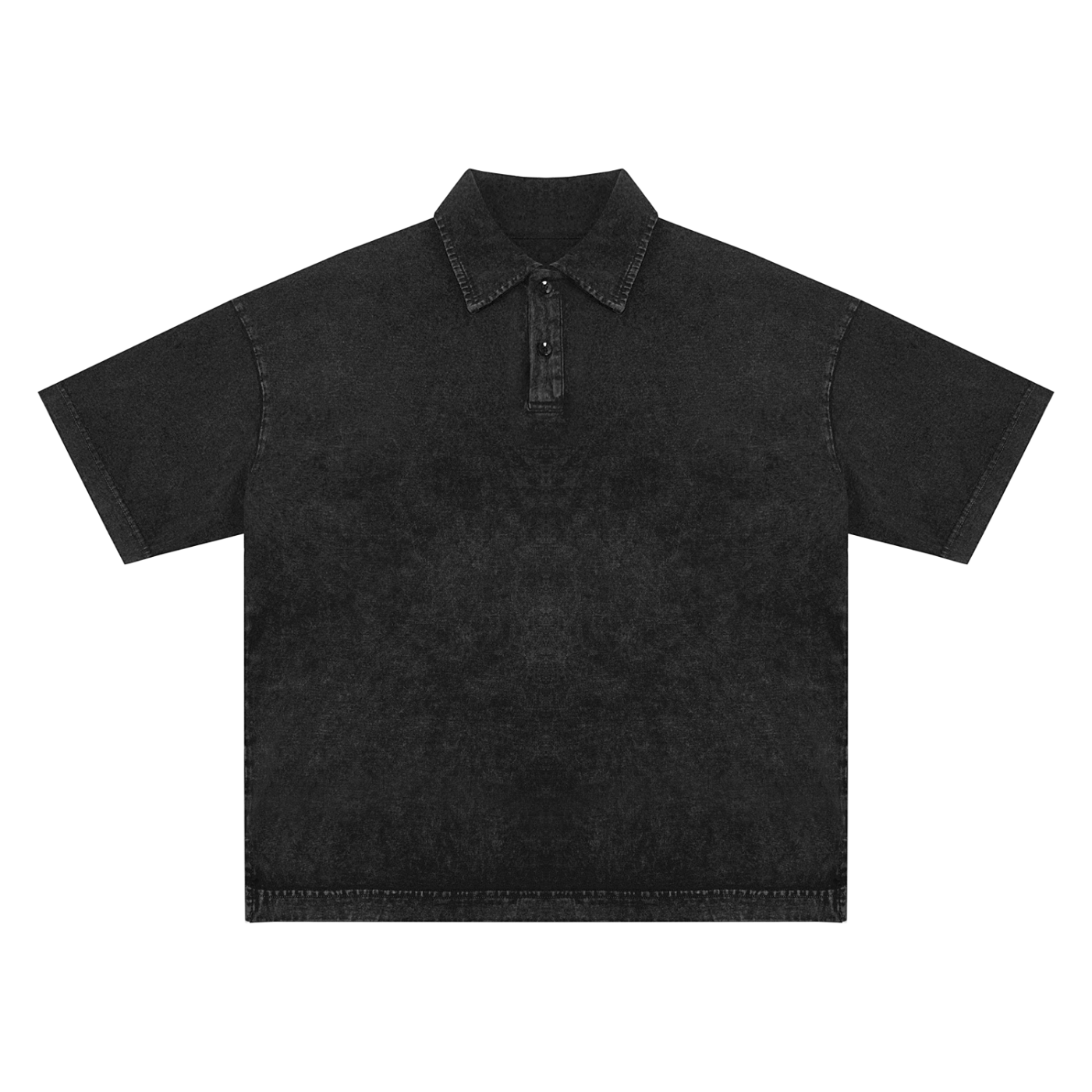 Black polo shirt on a white background