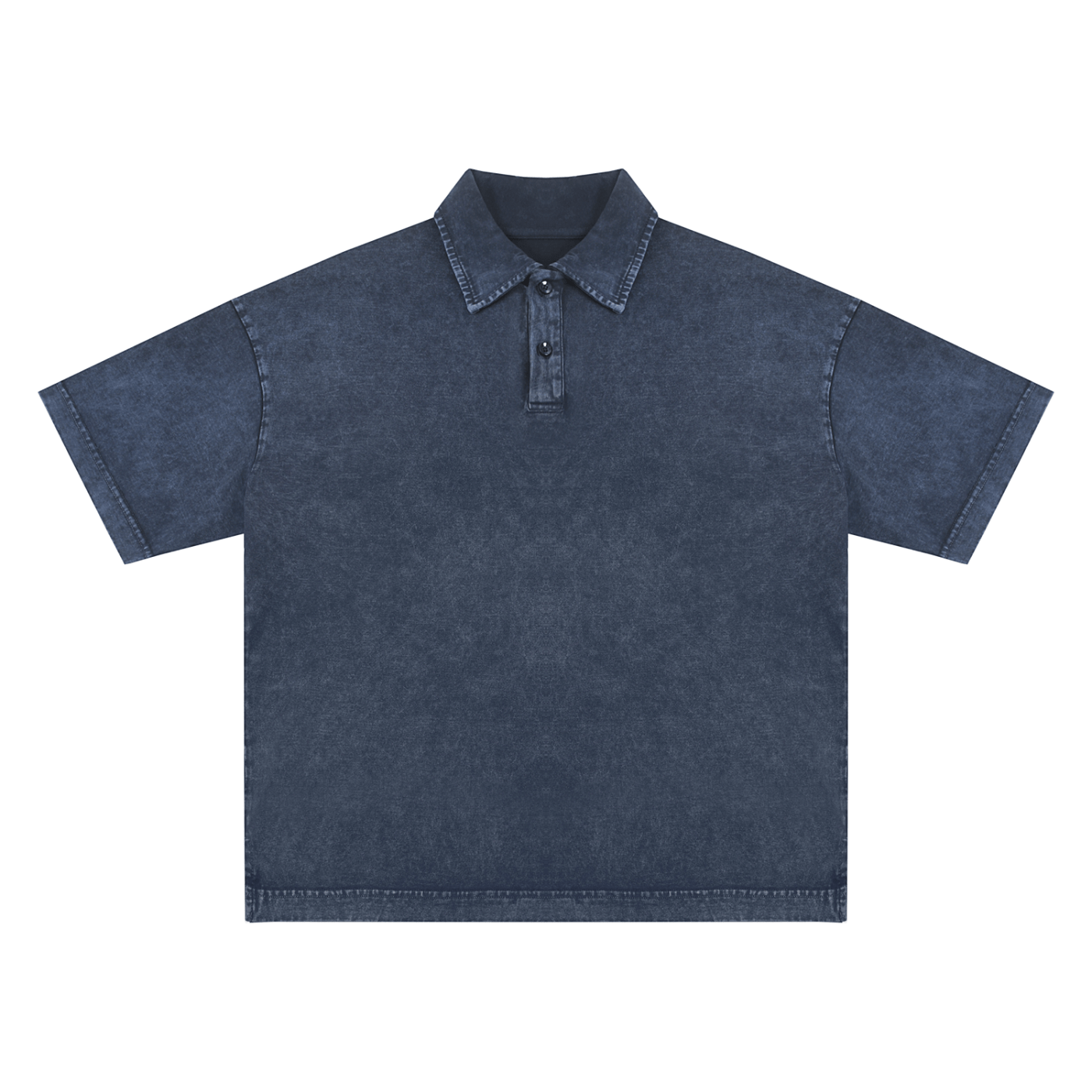 Blue polo shirt on a white background