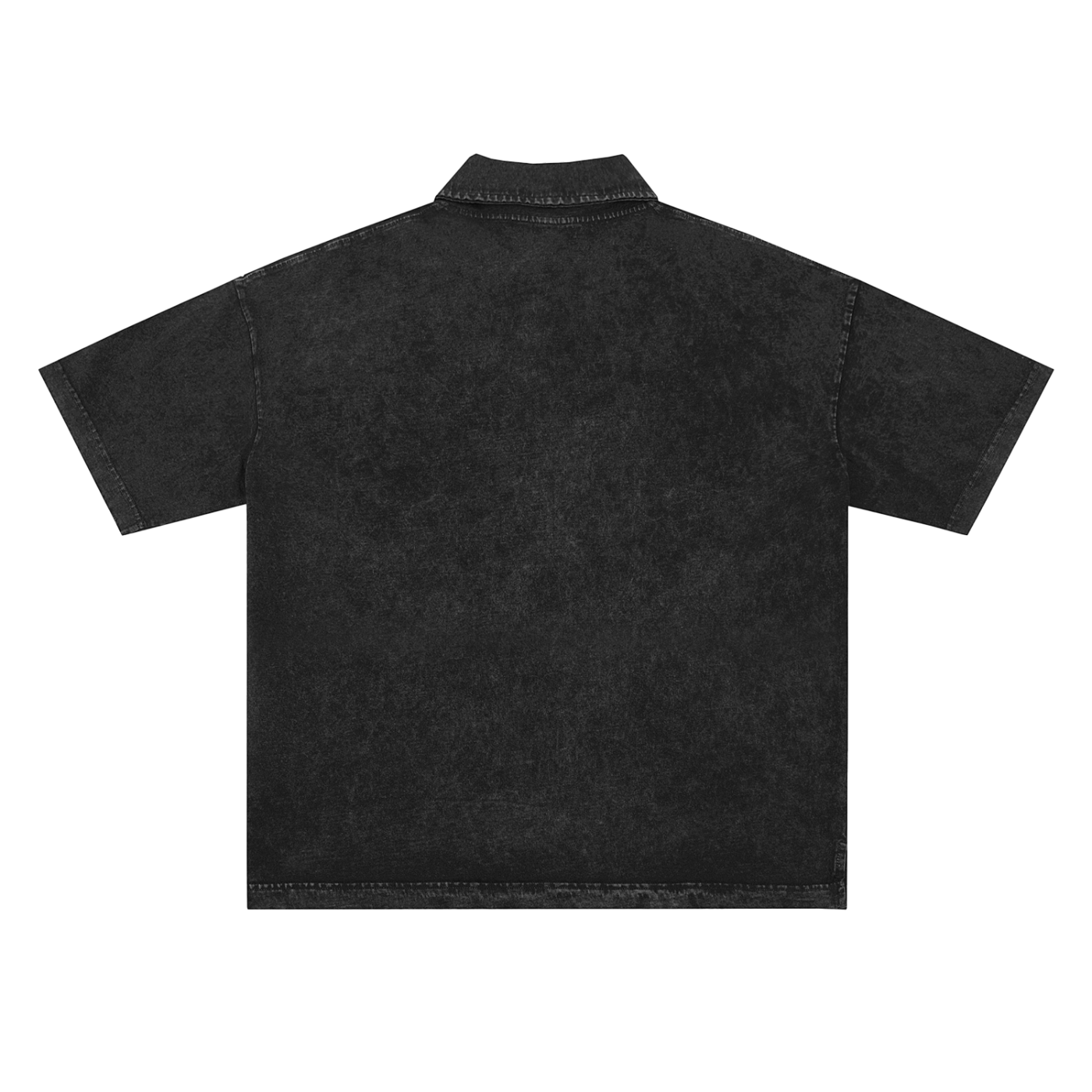 Black Washed Polo T-Shirt