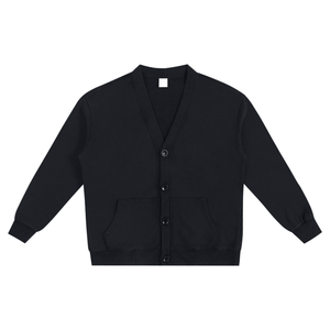 Black cardigan on a white background